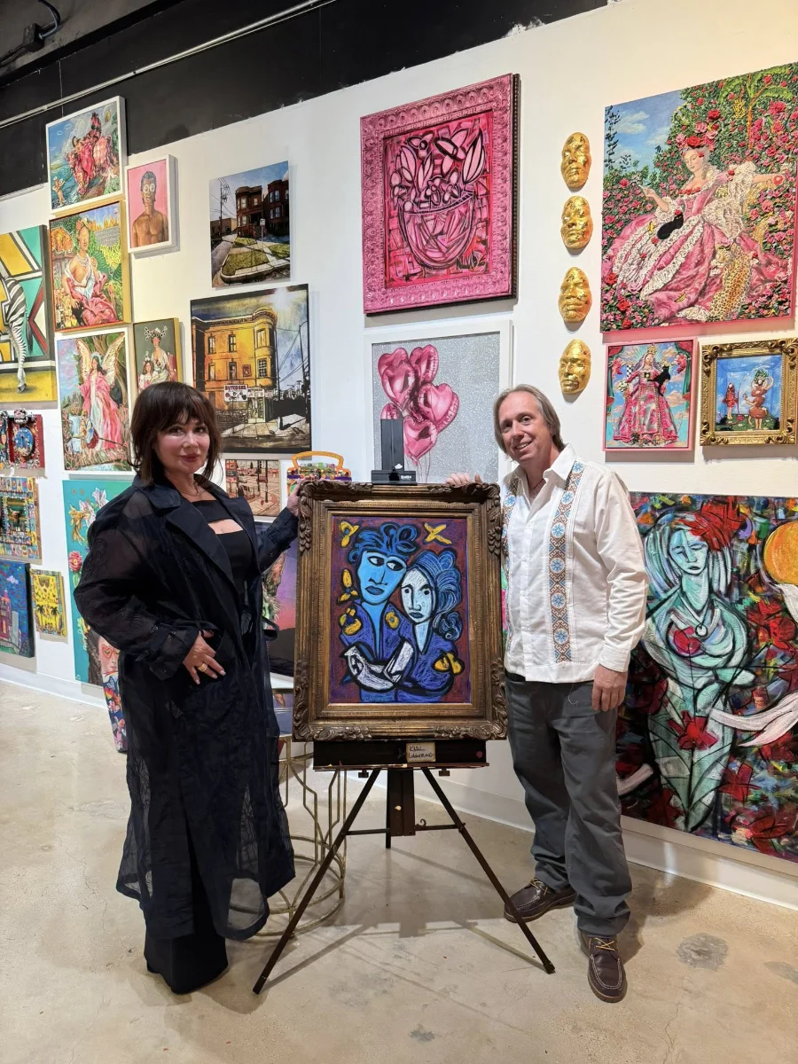 Karl Lubbering with Ana Montoya of AnArte Gallery
